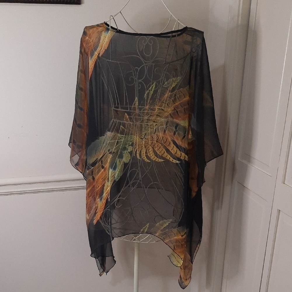 Black and Orange Women's Top